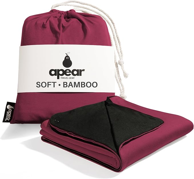 16-in-1 Compact Travel Blanket with Bag – Reversible, Ultra Soft Bamboo Airplane Blanket with Hidden Pocket – Packable for Flights & Travel Essentials (Semi-Weighted, Double Layer)