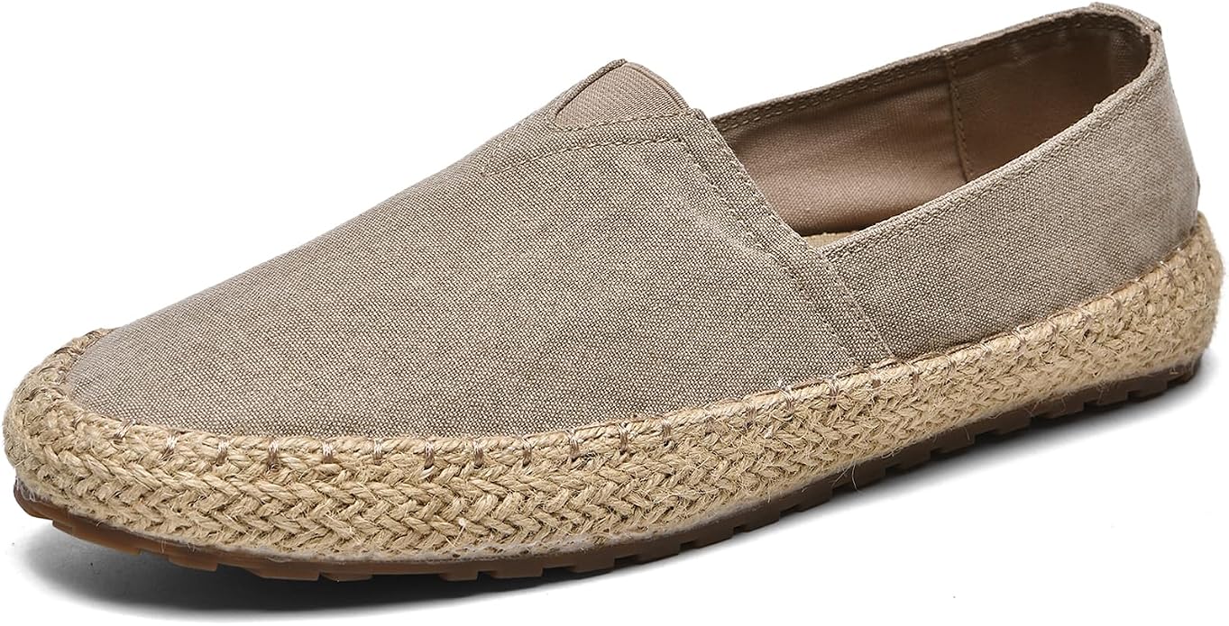 CASMAG Men's Fashion Casual Canvas Espadrille Slip-on Shoes Loafers