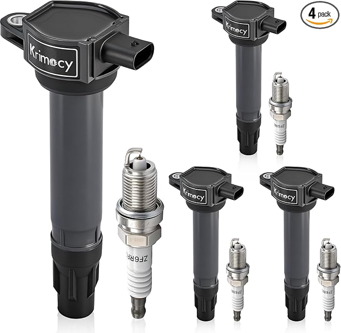 UF557 Ignition Coil Packs and Iridium Spark Plugs Fit for 07-16 Jeep Compass Patriot/ 11-14 Chrysler 200,07-10 Sebring/Dodge 08-14 Avenger,07-12 Caliber,09-16 Journey
