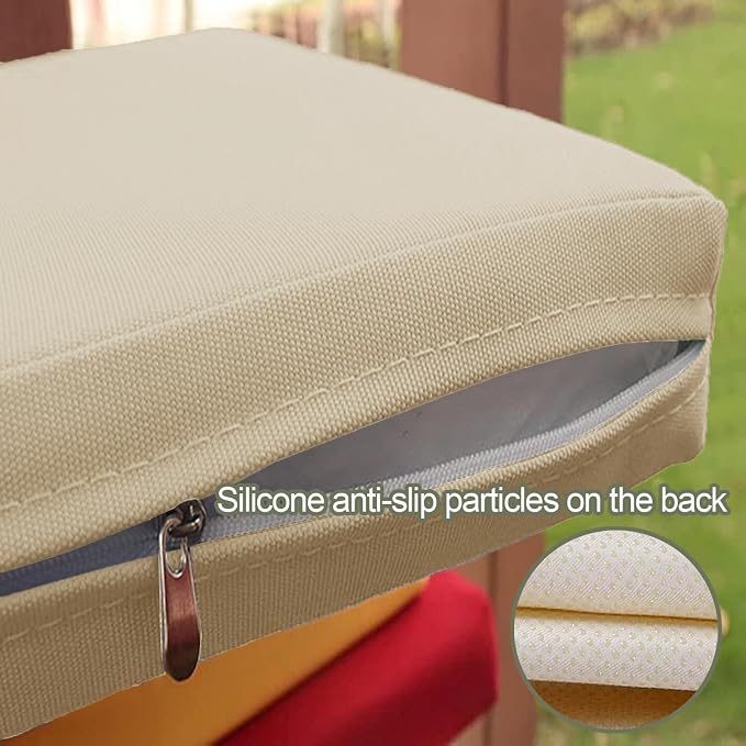 Outdoor Bench Cushion 36x18/40x16/48x16 Waterproof Patio Furniture Cushions Garden Sofa Settee Couch Swing Pads with Ties(9,59x18x3 in)