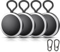 4-Pack Air Tracker Tags Compatible with Find My (iOS Only) Bluetooth Tracker, Smart Keys Finder and Item Locator with Hooks for Wallet Luggage Backpack 4Black