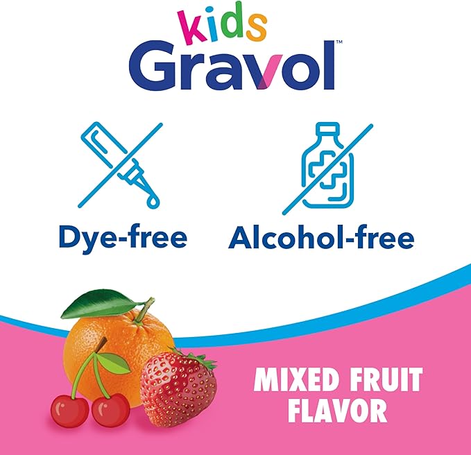 Gravol Kids Liquid for Motion Sickness Relief and Nausea Prevention, 2.5 fl oz (75 ml)