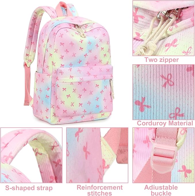LEDAOU Backpack for Girls School Bag Kids Bookbag Teen Backpack Set Daypack with Lunch Bag and Pencil Case | Kids, Bookbag, Daypack, with Lunch Bag, and Pencil Case