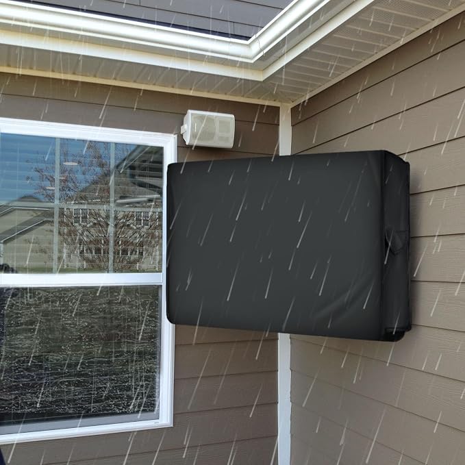 ULTCOVER Waterproof TPE Fabric Outdoor TV Cover with Anti-scratch Liner for 60-65 inch Outside Flat Screen Televisions