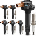 UF646 Ignition Coil & SP534 Double Iridium Spark Plug for 11-17 Ford F-150 Explorer Expedition Taurus Transit-150 250 350/Lincoln MKS MKT Navigator V6 3.5L Turbo BL3Z12029C DG549 C1814 5C1871