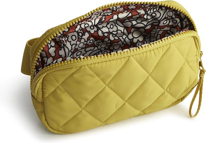 Vera Bradley Women's Featherweight Woodward Small Belt Bag, Golden Olive, One Size