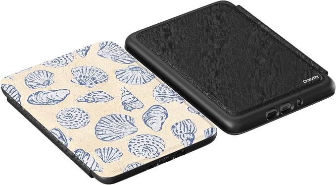 Casely Kindle Case | Sally's Seashells | Seashore | Compatible with 7” Kindle Colorsoft and 7” Kindle Paperwhite (12th Gen)