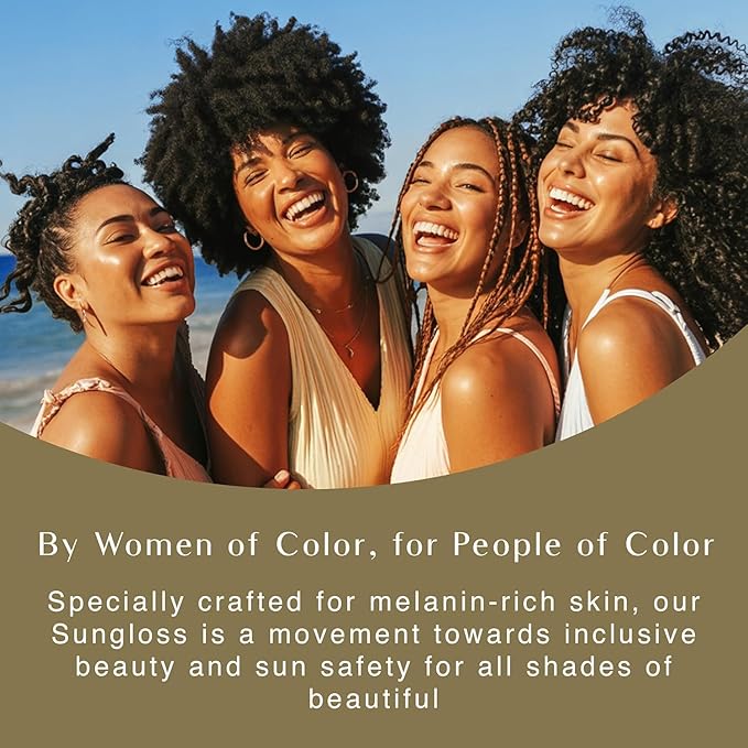 BLACK GIRL SUNSCREEN Make It Pop Sungloss for Women - Lip Gloss with SPF 50, Sun Protection for Skin, Hydrating & Moisturizing Care, Adds Shine - Clear Skies, 0.13 fl oz