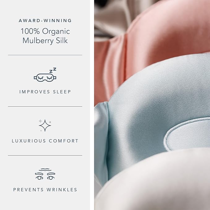 Fishers Finery 25 Momme 100% Organic Mulberry Silk Adjustble 3D Contoured Eye Mask/Sleep Mask - New and Improved Style (English Rose)