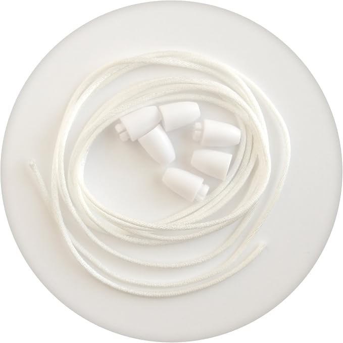 Apropos Super Deal WHITE Silk Cord 50 Feet (600") And 50 Pair Clasps
