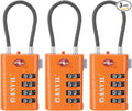 ANVIL TSA Approved Luggage Locks with Search Alert Indicator, 4-Digit Combination Suitcase Lock, Advanced TSA008 Core Heavy Duty Anti-Theft Travel Lock for Double Zippers, Backpacks