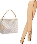 jiesinlov Vachetta Leather Replacement Straps Purse Shoulder Strap for Gracefull Bags (W1.4in,L25in-Apricot)
