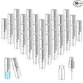 Zhehao 50 Pcs Mini Spray Bottles 2 ml Clear Glass Perfume Bottles Refillable Fine Mist Perfume Atomizer Portable Empty Sample Containers for Cleaning, Essential Oils, Travel (Silver Cap)