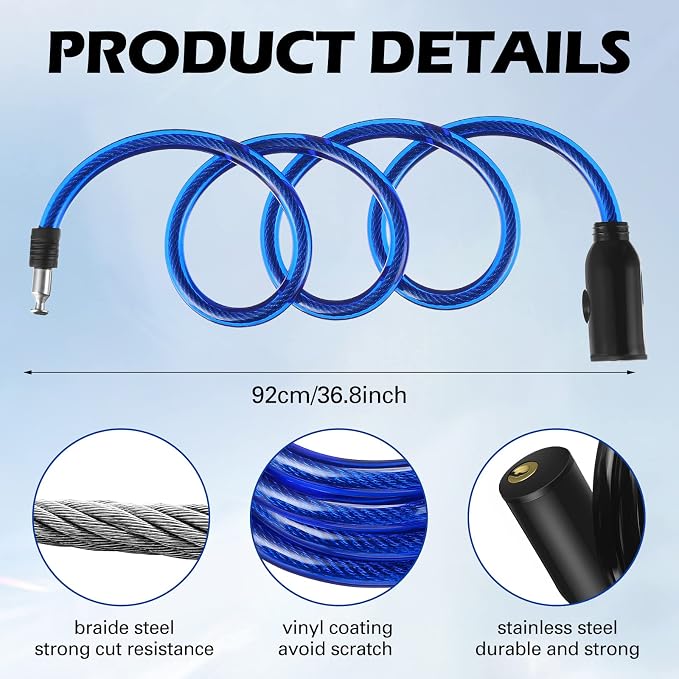 Yexiya 10 Pcs Bike Locks Bulk, Each Anti Theft Bicycle Lock Cable with 2 Keys, 3.4 FT Long Bike Cable Lock for Protecting Bicycle, Electric Scooter, Motorcycle, Scooter, Fence, Toolbox, 4 Colors