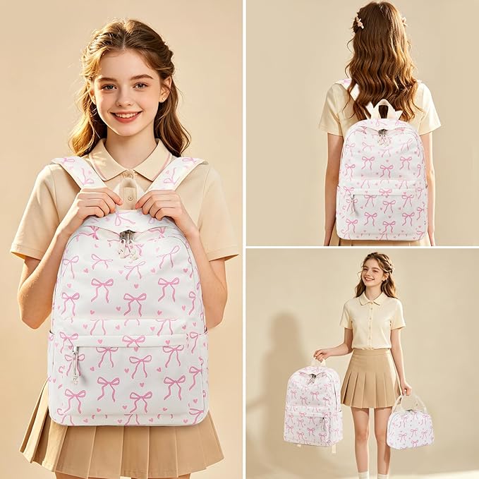 LEDAOU Backpack for Girls School Bag Kids Bookbag Teen Backpack Set Daypack with Lunch Bag and Pencil Case | Kids, Bookbag, Daypack, with Lunch Bag, and Pencil Case