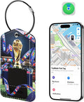 TopMade Smart Luggage Tag with Find My, Premium Leather Luggage Tags for Suitcase, Travel Bags, Backpacks, Anti-Lost Suitcase Tag Tracker for Travel with Privacy Name Card, Rechargeable