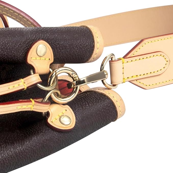 jiesinlov Vachetta Leather Straps Crossbody Replacement Bag Shoulder Strap for Neverful Tote Handbag(W1.5in,L45.2in-Apricot)