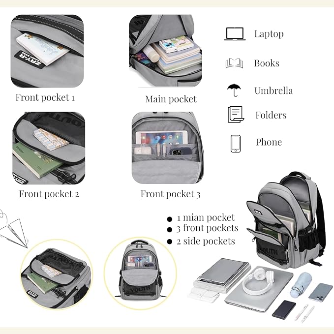 EKUIZAI Kids Rolling Wheeled Backpack for Boys Girls Roller Middle School Backpack with Wheels Rolling Bookbag Trolley Bag for Kids，2 Wheels Black
