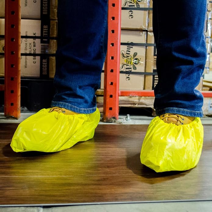 ShuBee Waterproof Shoe & Boot Covers Slip-Resistant Disposable for Plumbing Construction Floor Protection - 40 Pair
