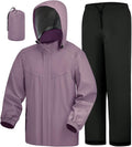 iCreek Rain Suit Waterproof Hooded Rain Gear Breathable Lightweight Packable Rain Jacket Pants Men Women for Hiking Fish Golf