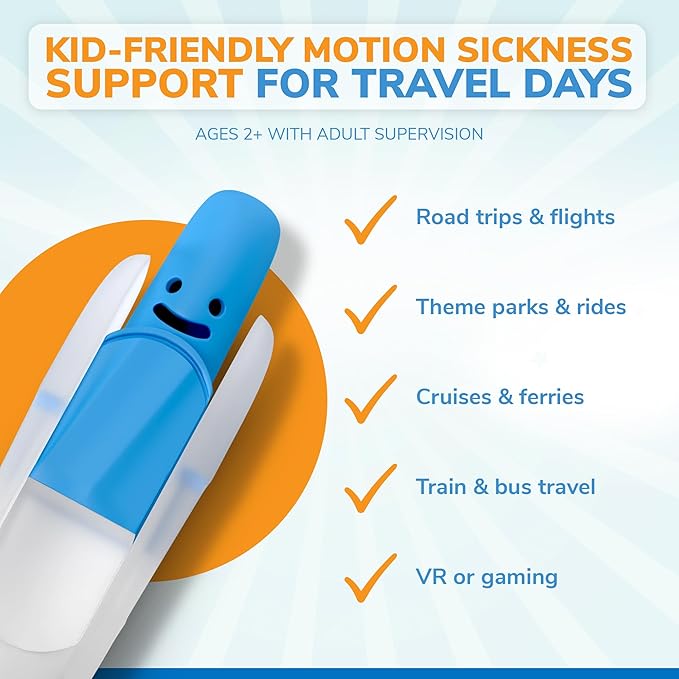 SafeHarbor Motion Sickness Relief Inhaler, 2-Pack | Natural, Non-Drowsy Nausea Stick for Travel (Car, Plane, Boat, Cruise) | Peppermint Essential Oil Nasal Aromatherapy Inhaler