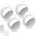 Air Tracker Tags-4 Pack, 5.3 Bluetooth Tracker Work with Apple Find My (iOS Only), 100dB Sound, Smart Tag with Keychain/Lanyard, Item Finder for Luggage/Key/Suitcase, Replaceable Battery, White