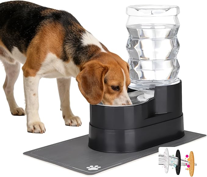 RIZZARI 7L Elevated Dog Water Dispenser with Comfortable Feeding Height | Gravity Auto Refill,Spill-Resistant Base,Stable Anti-Tip Design,Easy Water Refilling,Easy to Disassemble