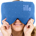 illo Wearable Pillow Sleep Mask | Blackout Weighted Eye Mask for Sleeping Napping & Side Sleepers | Soft Mulberry Silk Blend Patented Light Blocking for Travel Bed Camping Airplane Work | Women & Men