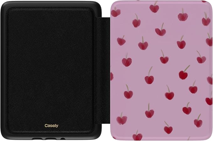 Casely Kindle Case | Very Cherry | Painted Cherries | Compatible with 7” Kindle Colorsoft and 7” Kindle Paperwhite (12th Gen 2024 Models)