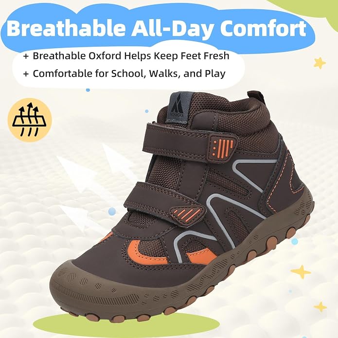 Mishansha Kids Water Resistant Hiking Boots, Boys Girls Anti Collision Anti-Skid Athletic Outdoor Adventure Trekking Shoes