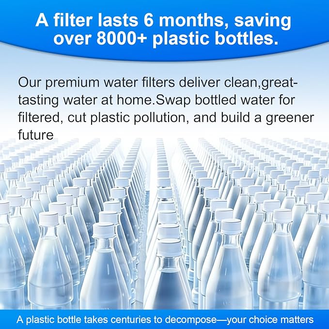 FPPWFU01 Water Filter Replacement Compatible with Frigidaire FPPWFU01 Water Filter, EPPWFU01, PurePour PWF-1, EPPWF01 PureAdvantage PWF-1 (2PCS)