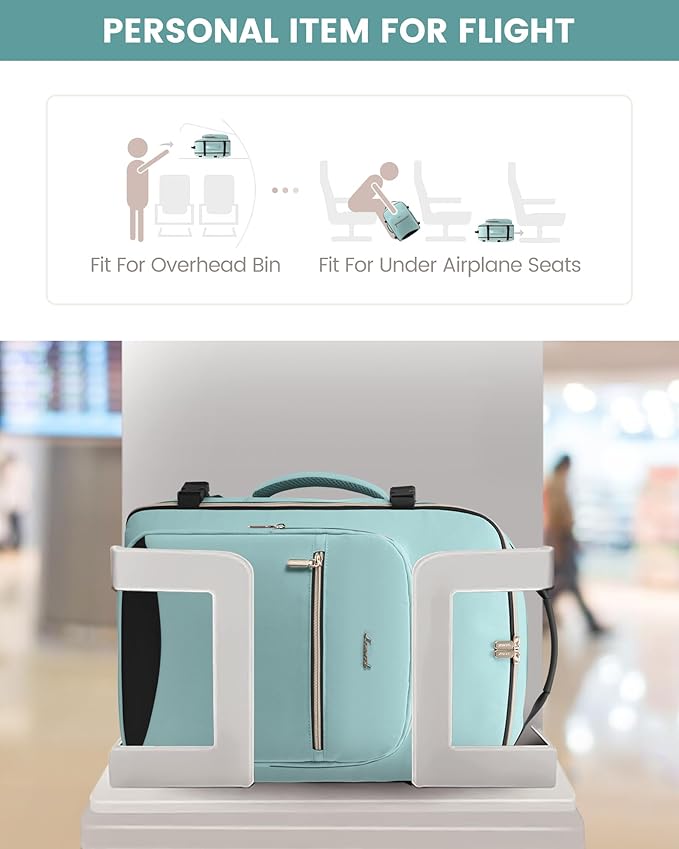 LOVEVOOK 40L Travel Backpack Flight Approved Carry on Backpack,3 Packing Cubes,Waterproof Personal Item Travel Bag,TSA Carry on Luggage Suitcase Travel Essentials,Gifts for Women & Men,fits 17" Laptop