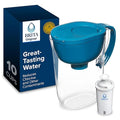 Brita Large 10-Cup Water Filter Pitcher with SmartLight Indicator, WQA NSF/ANSI Certified, Removes Chlorine Taste & Odor, Reduces Zinc, Copper & Mercury, 1 Standard Filter, Lasts 2 Months, Teal