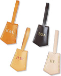 Vachetta Leather Personalized Luggage Tags Customized Charms for suitcases Monogram Tags Initials on Tags Premium Leather Unique Travel Gifts for Speedy Neverfull Handbags(Model B)