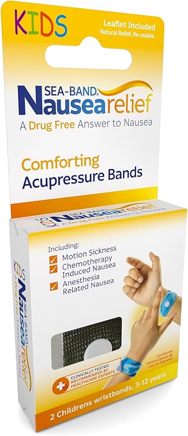 Sea-Band Anti-Nausea Acupressure Wristband for Motion & Morning Sickness, Child, 1 Pair Camouflage