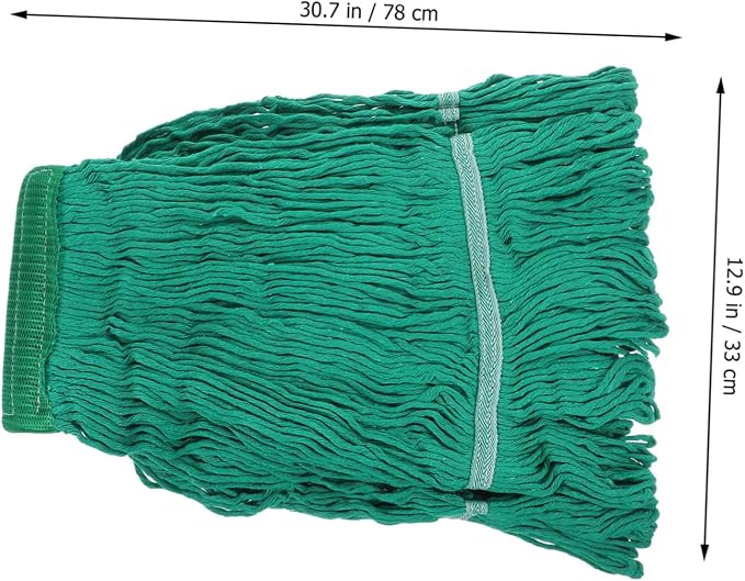 Unomor 2pcs Reusable Mop Replacement Ultra-Absorbent Cotton Yarn for Household Cleaning Washable Mop Refills for Corners Walls and Floors Fast-Drying Pads Yellow Green