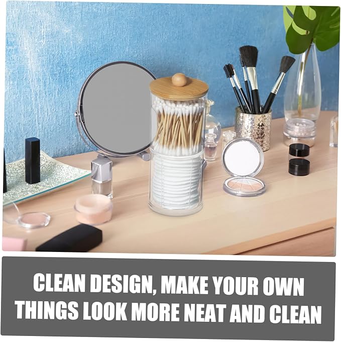 3pcs Cotton Pad Dispenser Storage Box Makeup Organizer for Cotton Swabs Puff and Accessories Portable Round Container for Vanity and Travel Elegant Design Stackable Layers