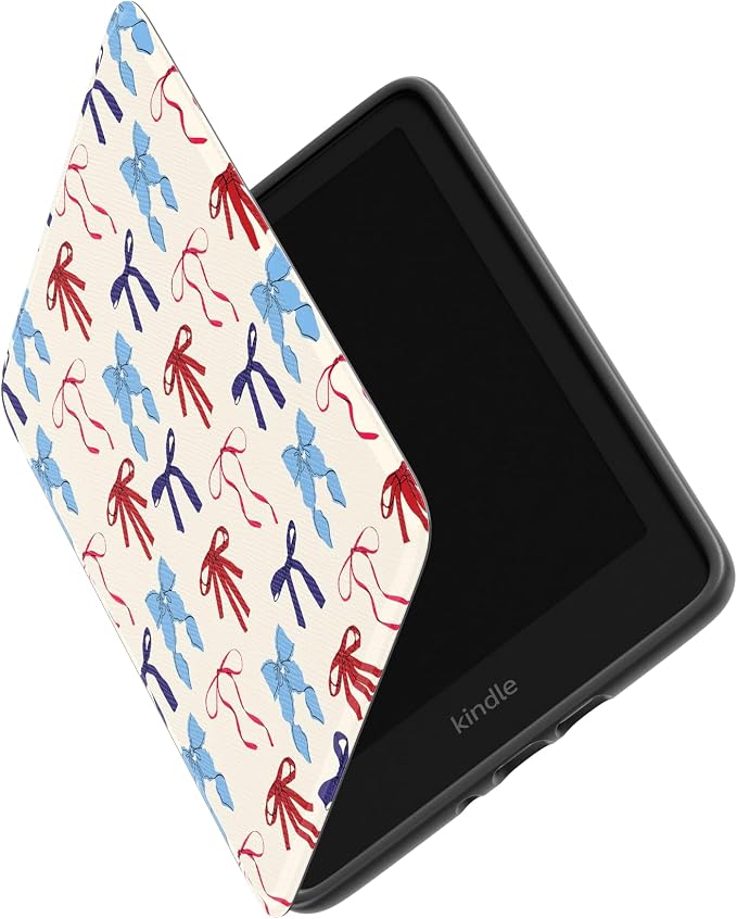 Casely 6" Kindle Case | American Girlie | Red White & Blue Bows | Compatible with 6-inch Amazon Kindle 2024/2022 (11th Generation)