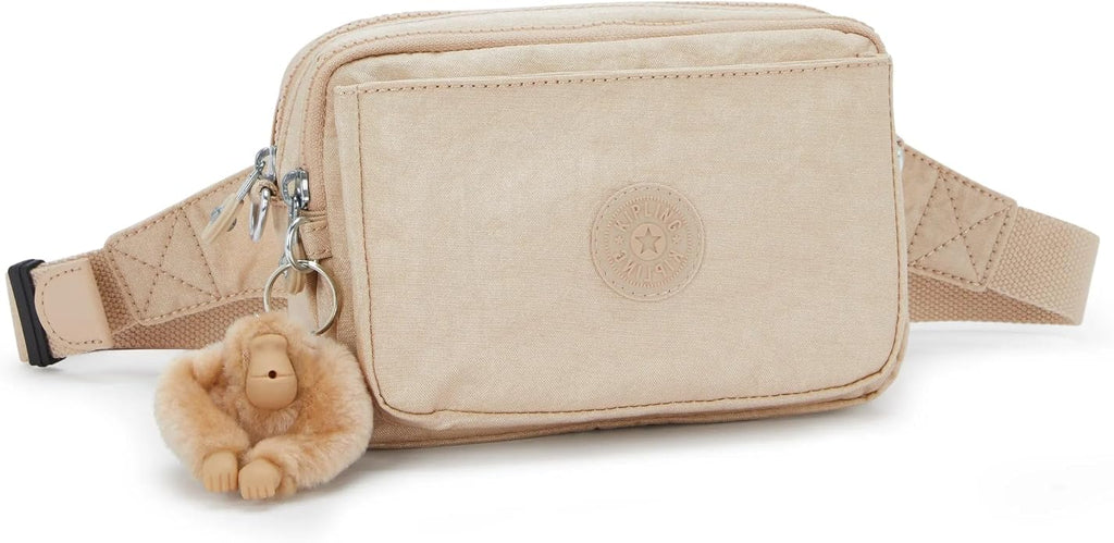 Kipling Women’s Abanu Multi Crossbody Bag, Lightweight, Adjustable Nylon Waist Pack with Multi-Compartment Zip Pockets