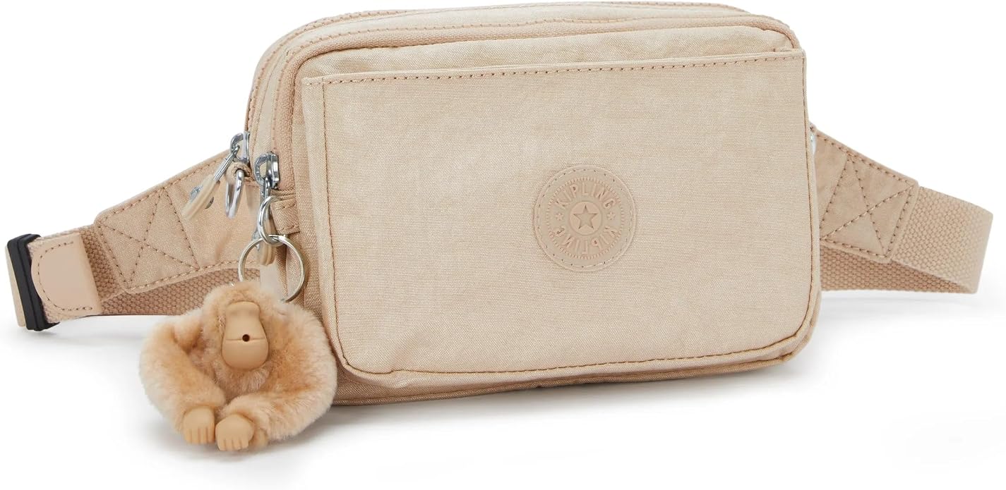 Kipling Women’s Abanu Multi Crossbody Bag, Lightweight, Adjustable Nylon Waist Pack with Multi-Compartment Zip Pockets