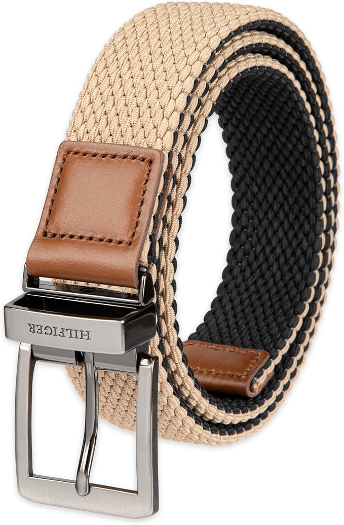 Tommy Hilfiger Men's Reversible Leather Belt, 2‑in‑1 Design for Dress Or Casual Wear