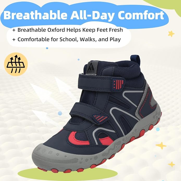Mishansha Kids Water Resistant Hiking Boots, Boys Girls Anti Collision Anti-Skid Athletic Outdoor Adventure Trekking Shoes