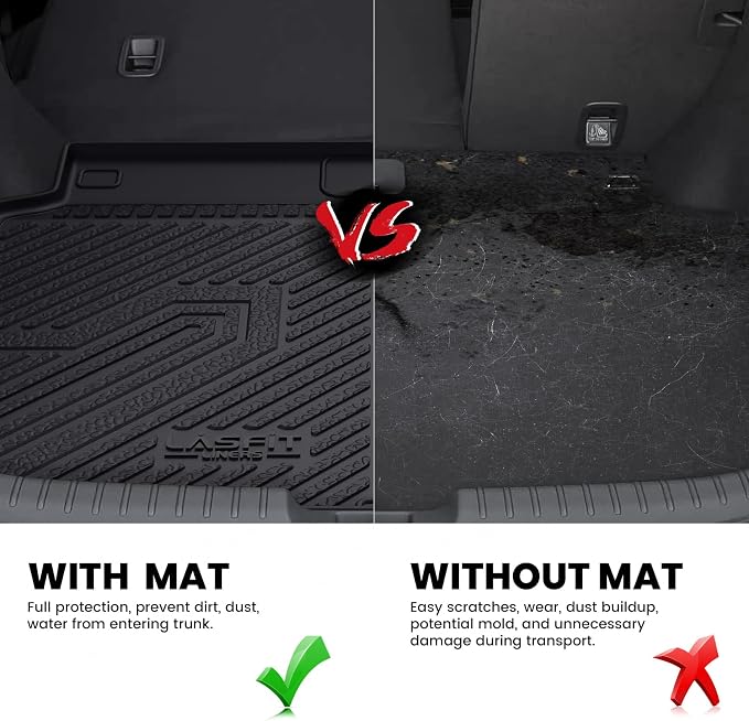 LASFIT Trunk Mat for Honda Civic Hatchback Sport 2017-2021, All Weather TPE Custom Fit Trunk Liner Trunk Tray Cargo Mat Cargo Liner Cargo Tray