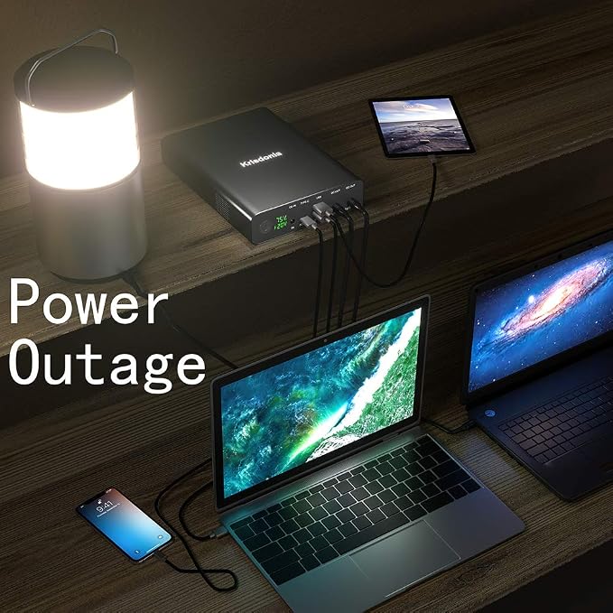 100W USB-C PD Power Bank, 64000mAh Portable Charger Battery Pack [PD 3.0 USB-C 100W + DC 12/16/20/24V + Quick Charge QC 3.0 Dual Ports] for Laptop, Tablet, Smartphone, Projector and More