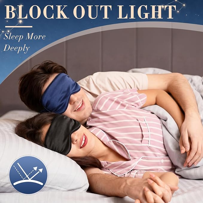 Cuffbow 36 Pcs Silk Sleep Eye Masks Bulk Satin Eye Cover Blindfold Eyeshade with Adjustable Elastic Strap for Women Men Sleeping Travel Wedding Gift(Green, Navy Blue, Black)