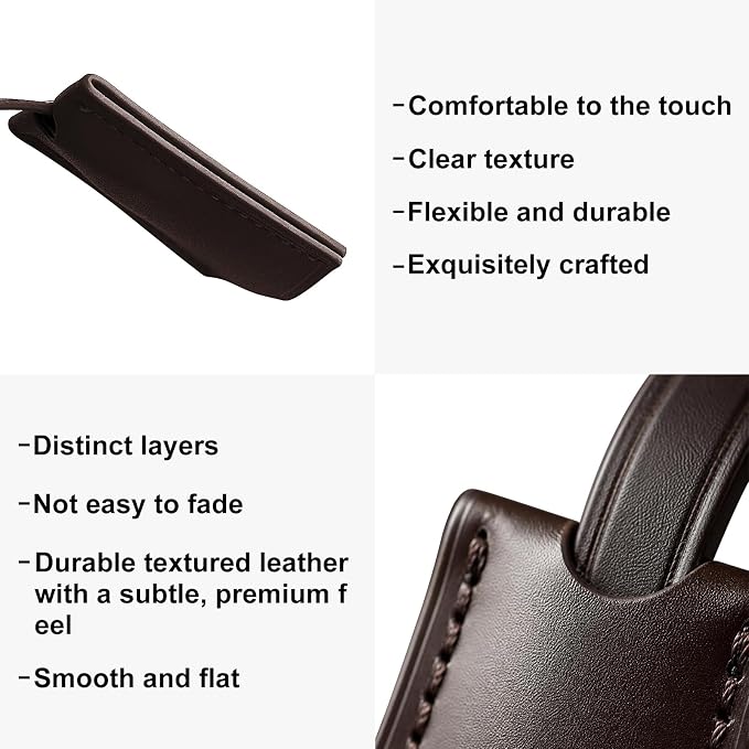 jiesinlov Microfibre Leather Tags for Speedy 25 30 35 Handbag,Luggage or Suitcase Tag (Coffee Tag)