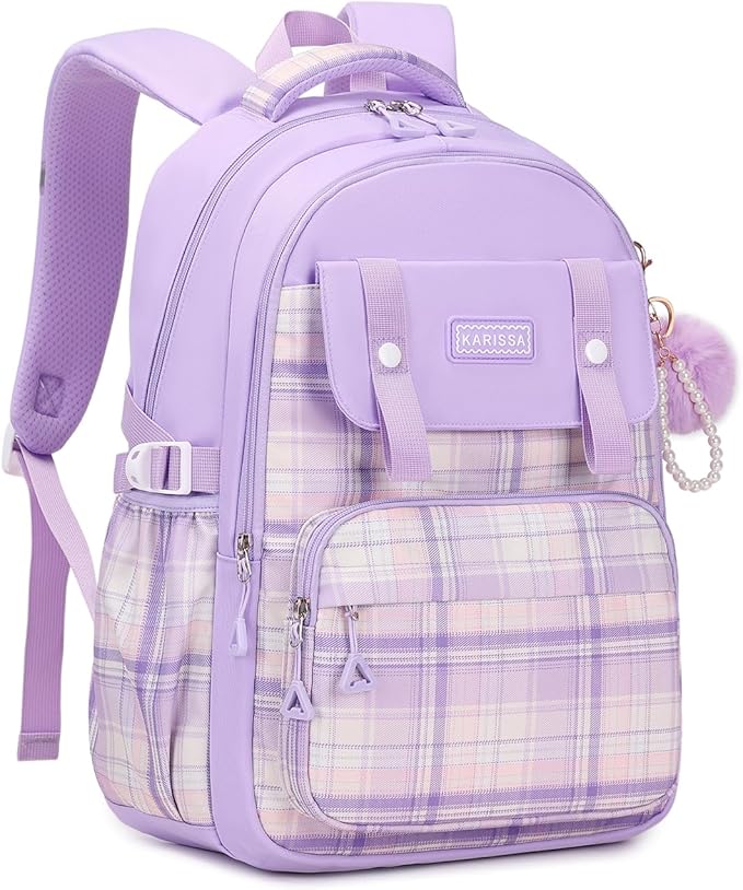 MUSEVOS Girls Backpack, Ideal School Backpack for Girls from Elementary to Teen Years, Kawaii Bookbag Cute Large Capacity