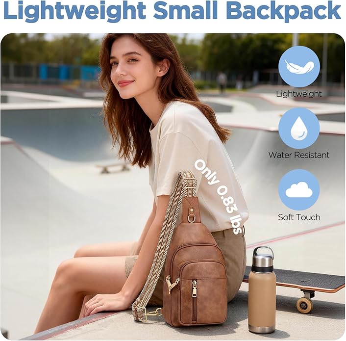 Anti Theft Crossbody Bags for Women RFID Sling Bag, Vegan Leather Cross Body Travel Purse for Women Men