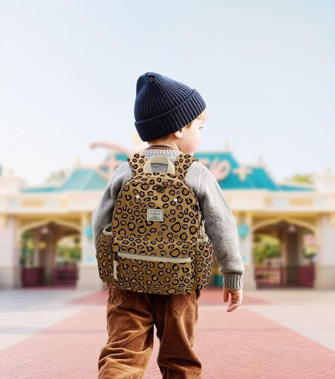 atgark Corduroy Toddler Backpack for Girls 2-5: Preschool Backpack for Girls