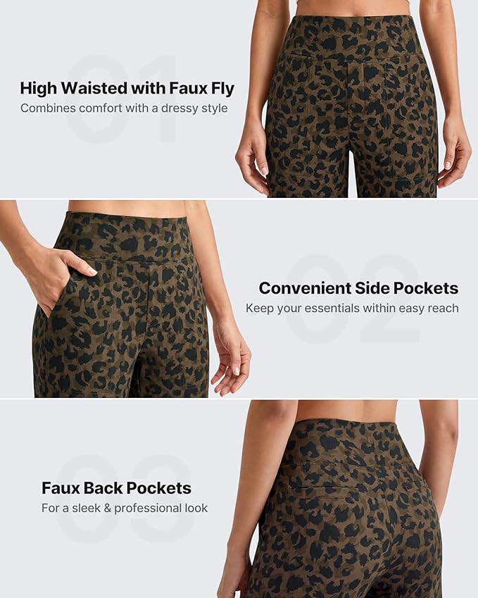 G4Free EverGoing Yoga Pants Women Wide Leg Pants with Pockets High Waist Stretch Dress Casual Sweatpants Petite/Regular/Tall